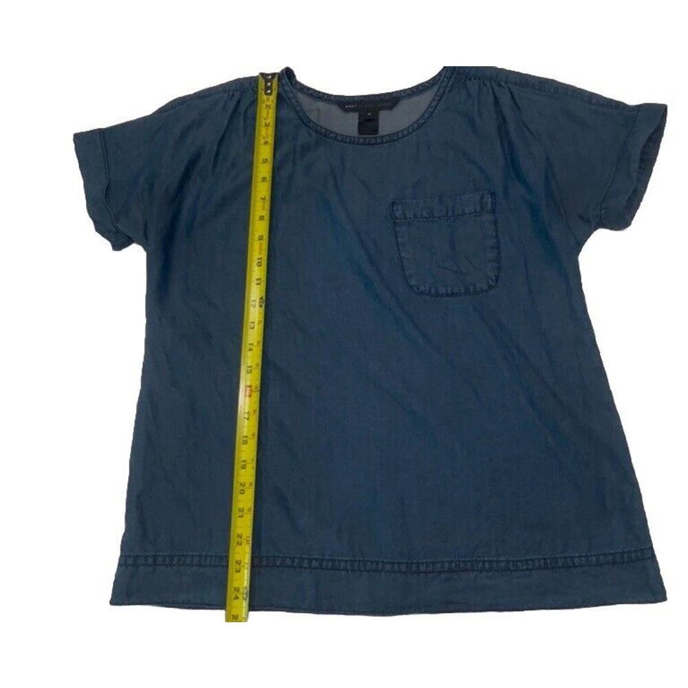 Marc by Marc Jacobs Denim Lyocell Cuff sleeve shirt sleeve blouse size Medium - Picture 3 of 6